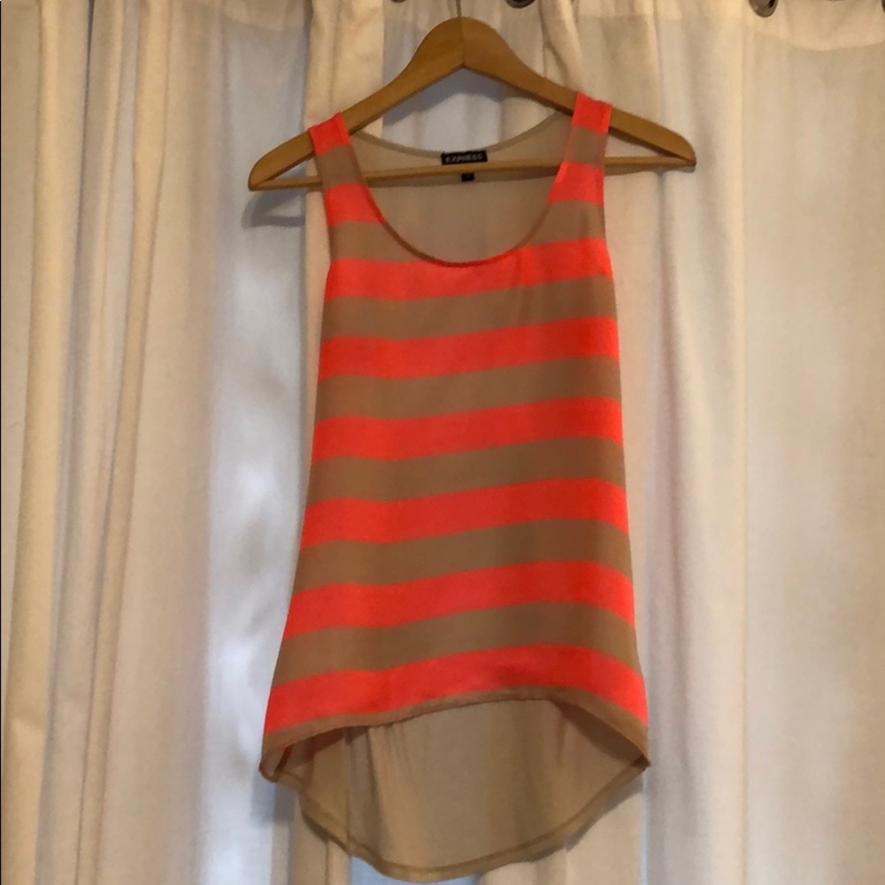 Summer Tank Nude and Hot Pink